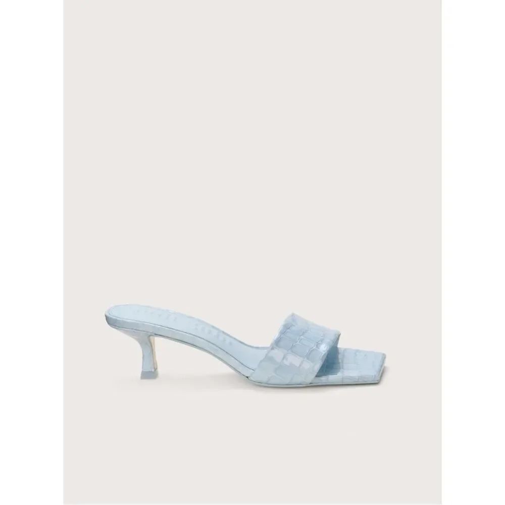 NEW CULT GAIA ADA Sandal in ice blue croc leather